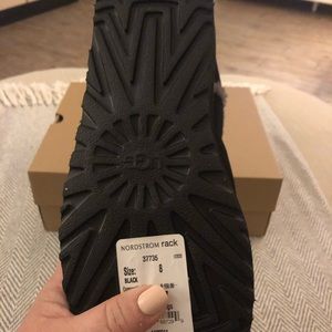 Black mini UGG boots